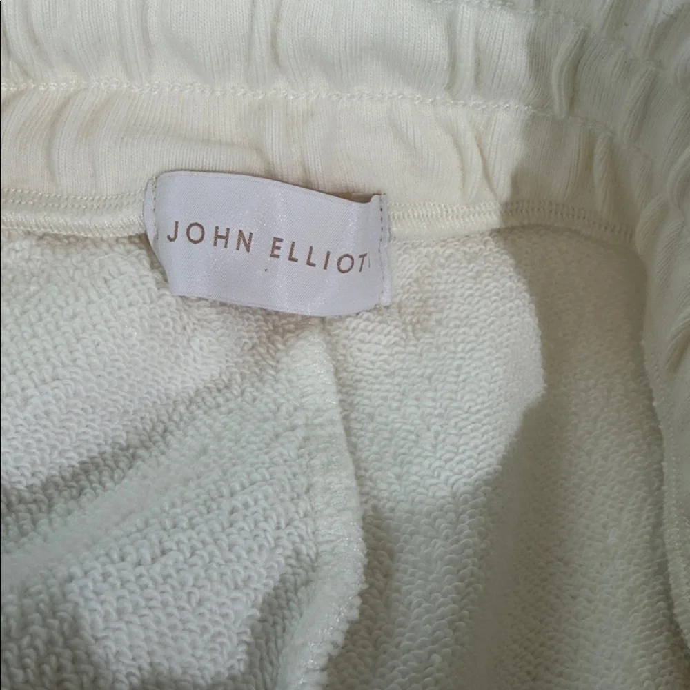 John Elliott Sweatpants Size XS Off White Ivory EUC 100% Cotton Pockets